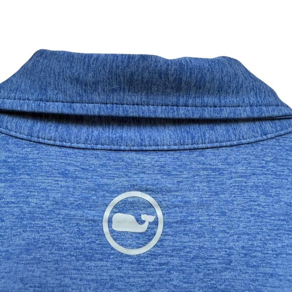 Vineyard Vines Performance Sankaty Polo  Small Mens Short Sleeve Golf Shirt Blue - Picture 9 of 10